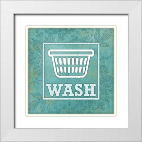 Wash White Modern Wood Framed Art Print with Double Matting by Marrott, Stephanie