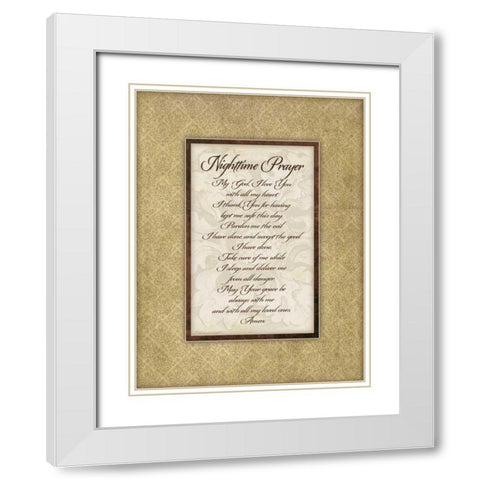Nighttime Prayer White Modern Wood Framed Art Print with Double Matting by Marrott, Stephanie