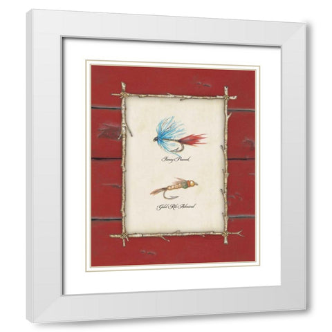 Fish Flies III White Modern Wood Framed Art Print with Double Matting by Marrott, Stephanie