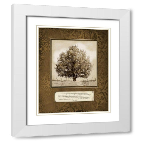 Life Is White Modern Wood Framed Art Print with Double Matting by Marrott, Stephanie
