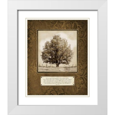 Life Is White Modern Wood Framed Art Print with Double Matting by Marrott, Stephanie