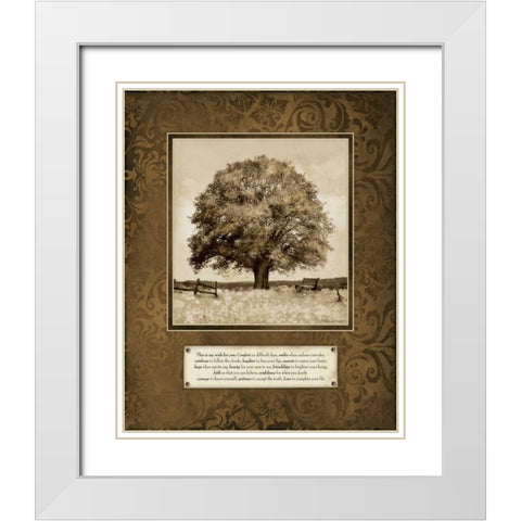 My Wish White Modern Wood Framed Art Print with Double Matting by Marrott, Stephanie