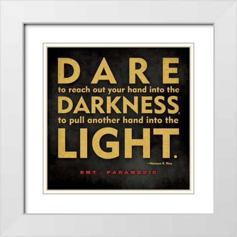 EMT Dare White Modern Wood Framed Art Print with Double Matting by Marrott, Stephanie