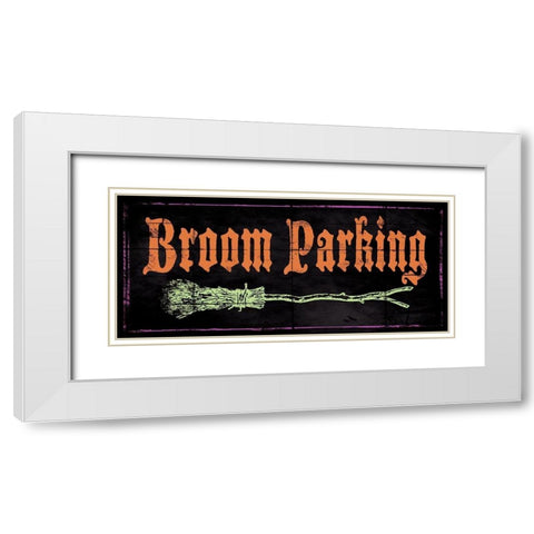 Broom Parking White Modern Wood Framed Art Print with Double Matting by Marrott, Stephanie