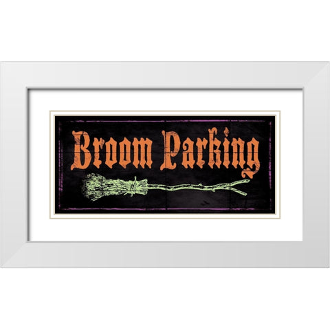 Broom Parking White Modern Wood Framed Art Print with Double Matting by Marrott, Stephanie