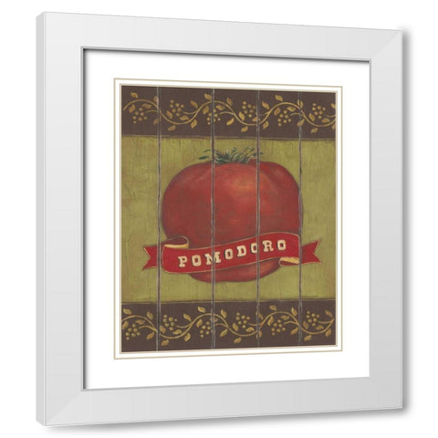 Pomodoro White Modern Wood Framed Art Print with Double Matting by Marrott, Stephanie