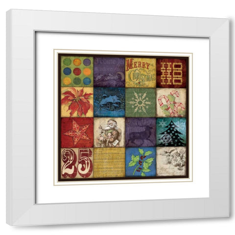 Holiday Joy White Modern Wood Framed Art Print with Double Matting by Marrott, Stephanie