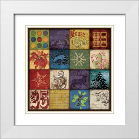 Holiday Joy White Modern Wood Framed Art Print with Double Matting by Marrott, Stephanie