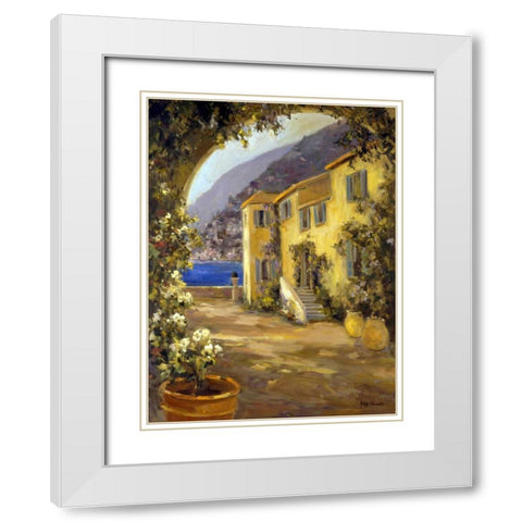 Latin Calm I White Modern Wood Framed Art Print with Double Matting by Stevens, Allayn