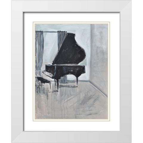 Piano 4 White Modern Wood Framed Art Print with Double Matting by Stevens, Allayn