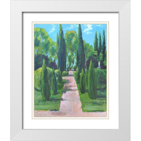 Lake Gardens White Modern Wood Framed Art Print with Double Matting by Stevens, Allayn