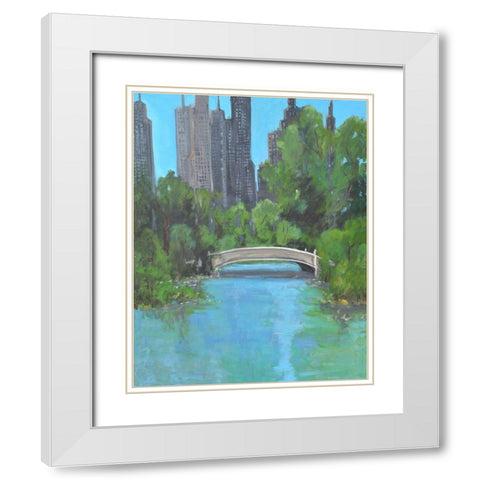 City Park White Modern Wood Framed Art Print with Double Matting by Stevens, Allayn