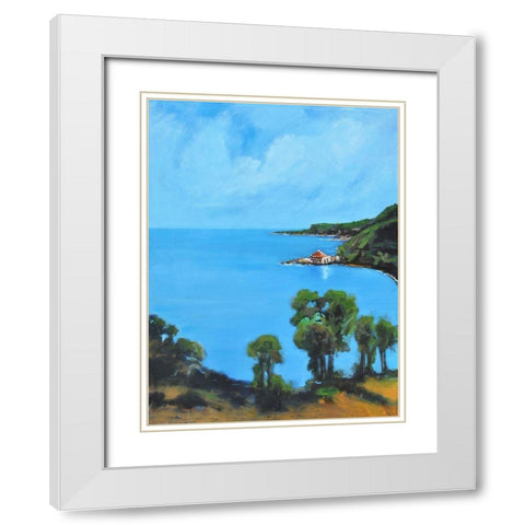 My Cove White Modern Wood Framed Art Print with Double Matting by Stevens, Allayn