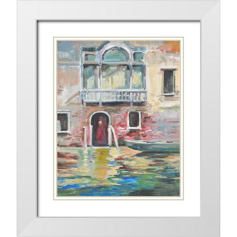 Venice White Modern Wood Framed Art Print with Double Matting by Stevens, Allayn