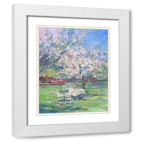 My Garden White Modern Wood Framed Art Print with Double Matting by Stevens, Allayn