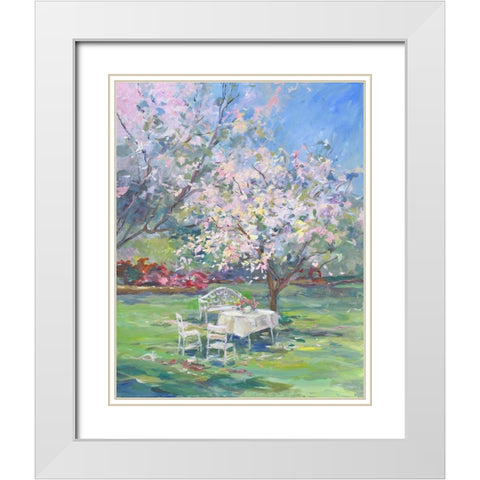 My Garden White Modern Wood Framed Art Print with Double Matting by Stevens, Allayn