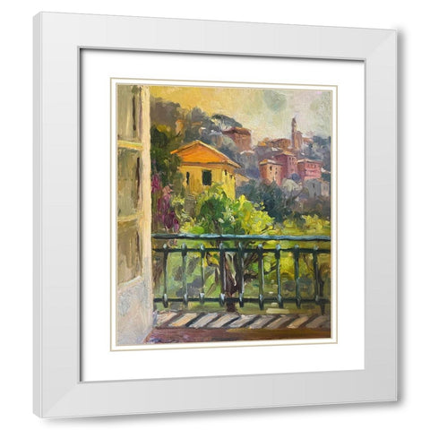 French Window White Modern Wood Framed Art Print with Double Matting by Stevens, Allayn