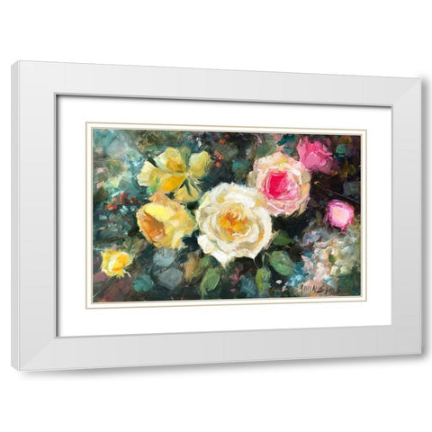 Still Life  4 White Modern Wood Framed Art Print with Double Matting by Stevens, Allayn