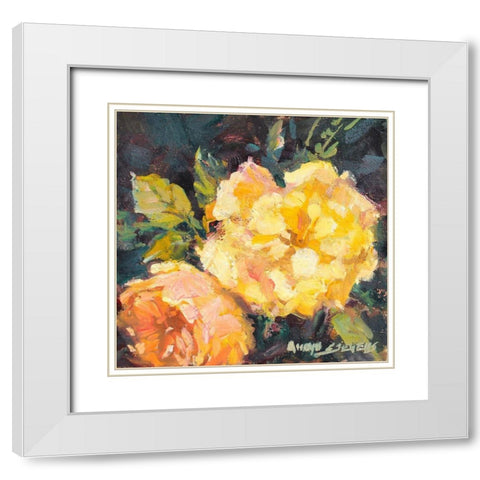 Still Life #4 White Modern Wood Framed Art Print with Double Matting by Stevens, Allayn