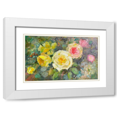 Still Life #6 White Modern Wood Framed Art Print with Double Matting by Stevens, Allayn