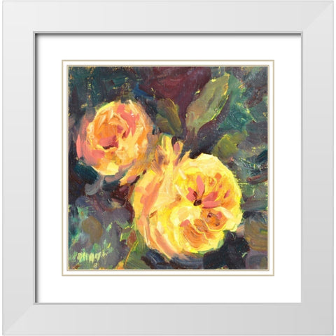 Still Life #12 White Modern Wood Framed Art Print with Double Matting by Stevens, Allayn