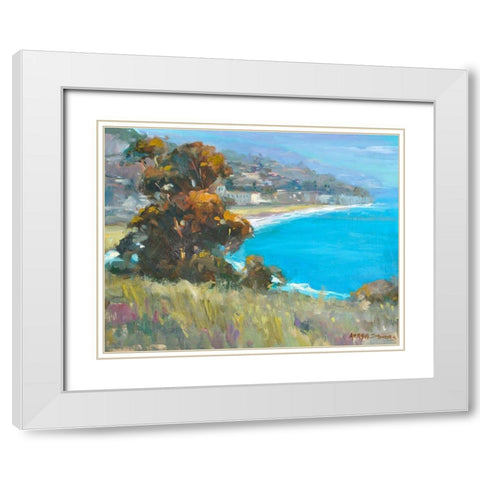 South Coastal White Modern Wood Framed Art Print with Double Matting by Stevens, Allayn