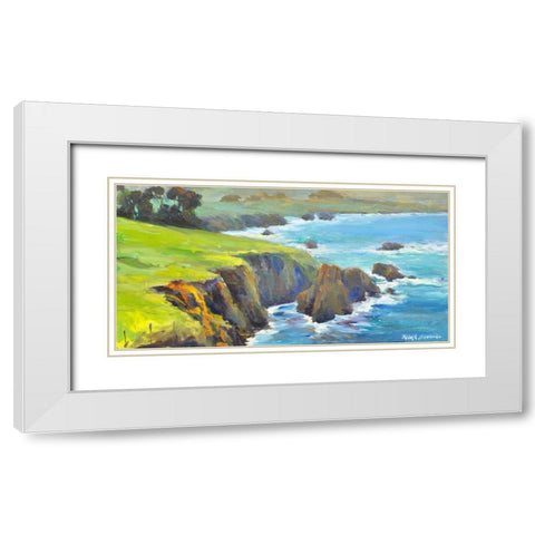Ragged Cliffs #2 White Modern Wood Framed Art Print with Double Matting by Stevens, Allayn
