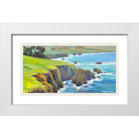 Ragged Cliffs #2 White Modern Wood Framed Art Print with Double Matting by Stevens, Allayn