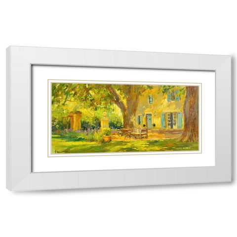 Italian Villa White Modern Wood Framed Art Print with Double Matting by Stevens, Allayn