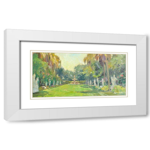 Lake Como White Modern Wood Framed Art Print with Double Matting by Stevens, Allayn
