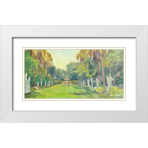 Lake Como White Modern Wood Framed Art Print with Double Matting by Stevens, Allayn