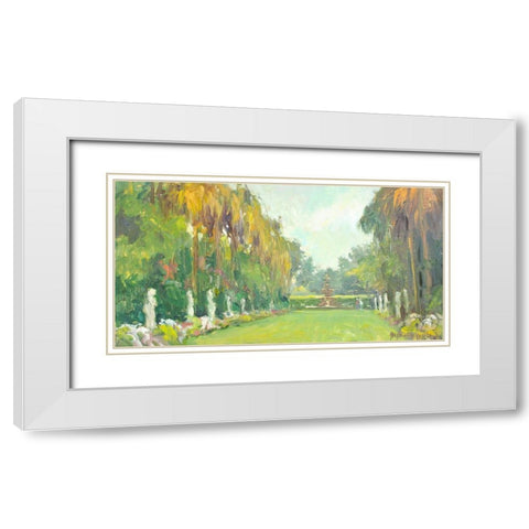 Lake Como #2 White Modern Wood Framed Art Print with Double Matting by Stevens, Allayn