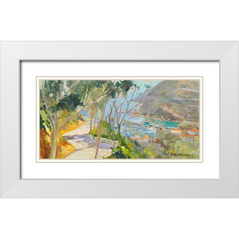 Coastal Drive White Modern Wood Framed Art Print with Double Matting by Stevens, Allayn
