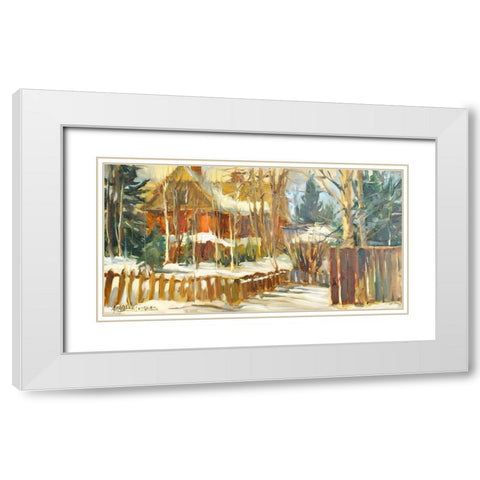 Maine Afternoon White Modern Wood Framed Art Print with Double Matting by Stevens, Allayn