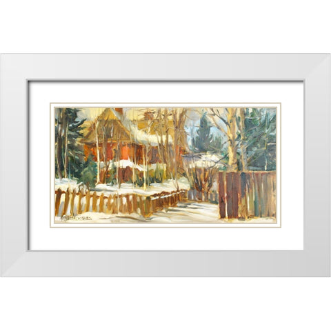Maine Afternoon White Modern Wood Framed Art Print with Double Matting by Stevens, Allayn