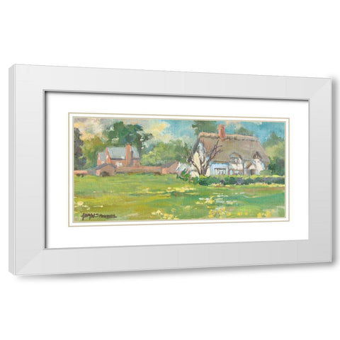 French Farm White Modern Wood Framed Art Print with Double Matting by Stevens, Allayn