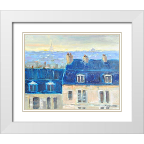 Another View White Modern Wood Framed Art Print with Double Matting by Stevens, Allayn