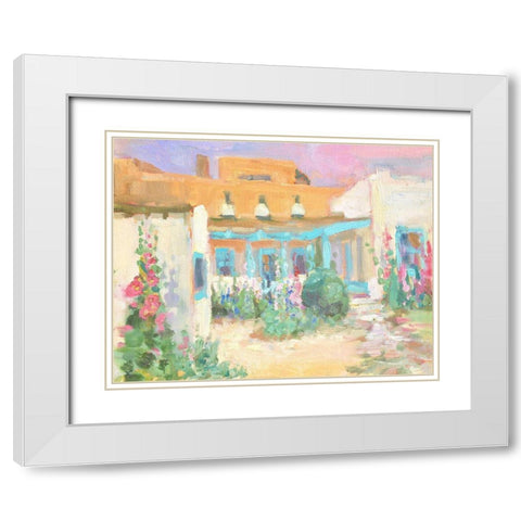 Desert Villa White Modern Wood Framed Art Print with Double Matting by Stevens, Allayn