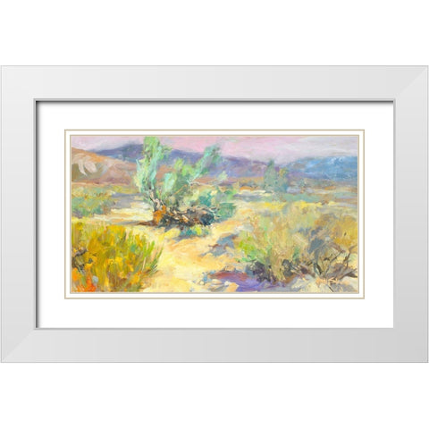Desert Garden White Modern Wood Framed Art Print with Double Matting by Stevens, Allayn
