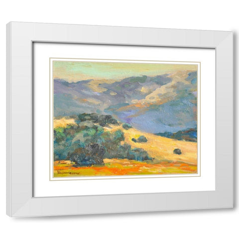 Hillside White Modern Wood Framed Art Print with Double Matting by Stevens, Allayn