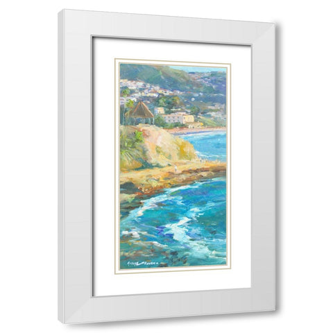 Afternoon Set White Modern Wood Framed Art Print with Double Matting by Stevens, Allayn