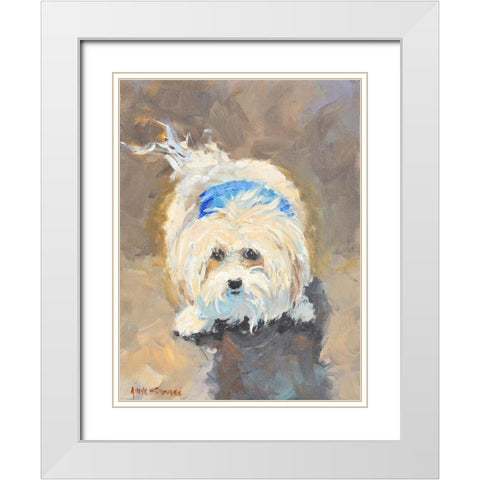 Lucky White Modern Wood Framed Art Print with Double Matting by Stevens, Allayn