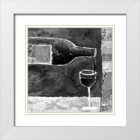 White Wine White Modern Wood Framed Art Print with Double Matting by Bagnato, Judi