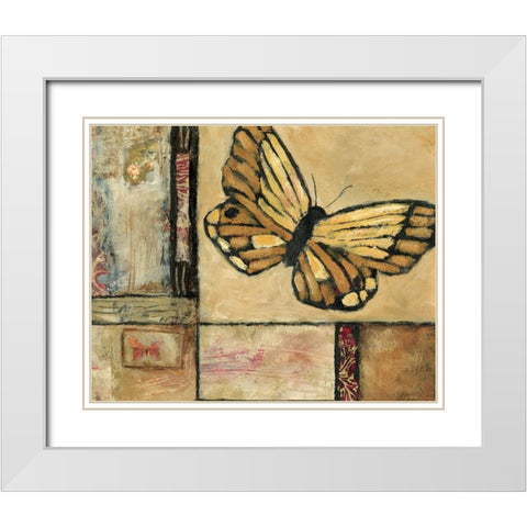 Butterfly in Yellow White Modern Wood Framed Art Print with Double Matting by Bagnato, Judi