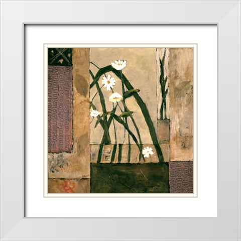 Lilies 1 White Modern Wood Framed Art Print with Double Matting by Bagnato, Judi
