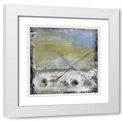 X Marks The Spot White Modern Wood Framed Art Print with Double Matting by Bagnato, Judi