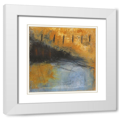Desertscape 2 White Modern Wood Framed Art Print with Double Matting by Bagnato, Judi
