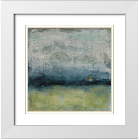 Here At Last White Modern Wood Framed Art Print with Double Matting by Bagnato, Judi