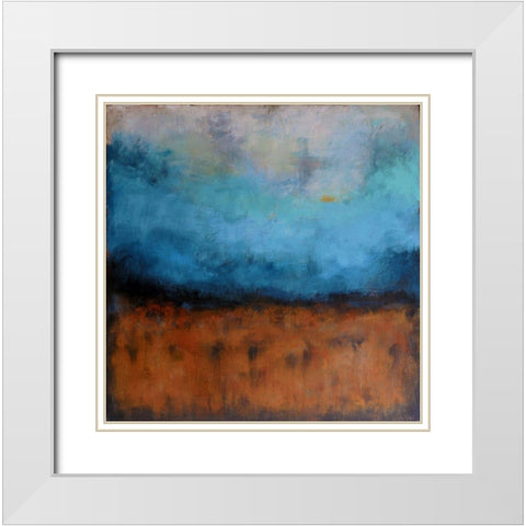 On Things Above White Modern Wood Framed Art Print with Double Matting by Bagnato, Judi