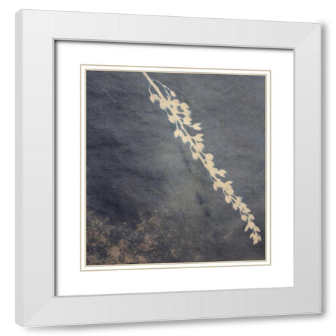 Fern White Modern Wood Framed Art Print with Double Matting by Blue